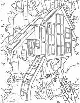 Cute Treehouse Coloring Page  Free Printable Pages For Kids sketch template