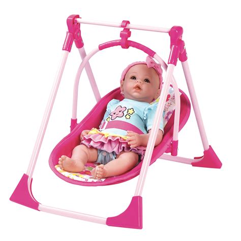 Adora Dolls 4 in 1 Play Set Baby Carrier, Seat, Swing, and High Chair for Dolls up to 20 Inches ...