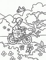 A Kid Riding Bike Coloring Page  Smart Kiddyblogspotcom sketch template