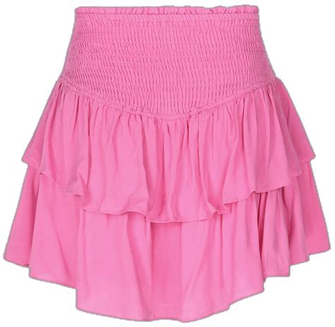 Womens High Waist Ruffle Mini Skirt Solid Color Shirring Elastic Waistband Skirts Built-In ...