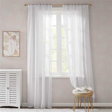 Amazon.co.uk: white voile curtains