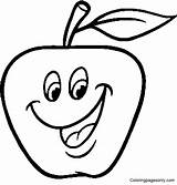 Apple Coloring Pages  Free Printable sketch template