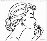Free Coloring Pages Of Lipstick  YadiraecMendez sketch template