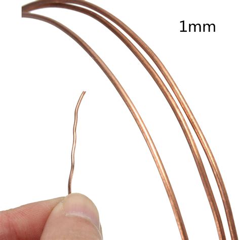 1M Pure Copper Wire Round Solid Uncoated Diameter 0.5mm 08mm 1mm 1.6mm ...