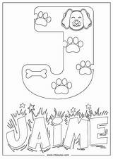 Coloring Page For Name  Jaime MbsunuCom sketch template