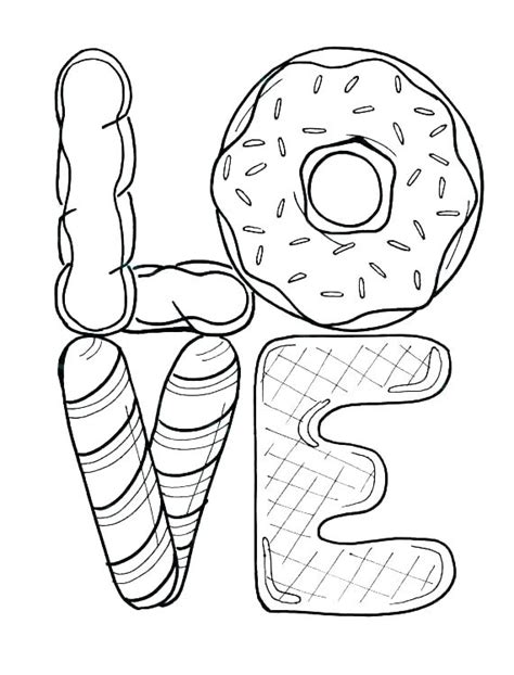 Doughnut Donut Coloring Page - Free Printable Templates