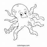 Octopus Coloring Pages Free Printable PDF sketch template