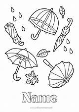 Coloring Page No2882  Umbrella Rain sketch template
