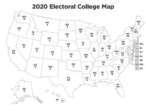 2020 Free Printable Electoral College Map - Classy Mommy