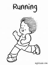 Kids Running Coloring Page At GetColoringscom  Free Printable sketch template