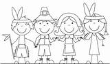 Coloring Pages For Pilgrims And Indians sketch template
