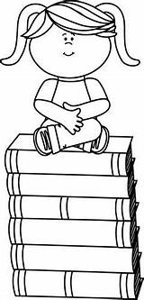 Girls Sitting On Books sketch template