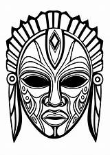 African Mask Coloring Page In 2020 Masks Anim  Vrogueco sketch template
