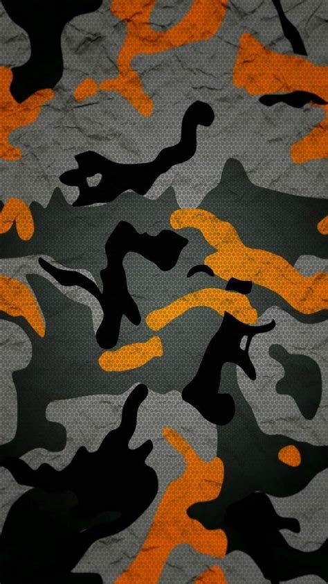 Camouflage Wallpaper Orange In 4K Uhd