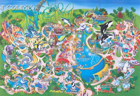Theme Park Brochures Sea World Orlando - Theme Park Brochures - Florida Sea World Map ...
