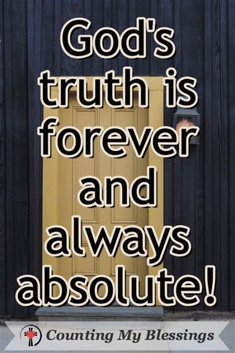 Absolute Truth is the Best Truth for Your Life – Counting My Blessings ...