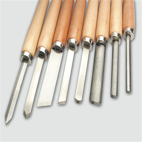 8X High-carbon Steel Wood Lathe Chisel Set Woodworking Tools Bowl ...