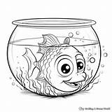 Fish Bowl Coloring Pages  Free & Printable sketch template