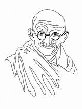 Mahatma Gandhi Printable coloring Page  Download Print Or Color sketch template