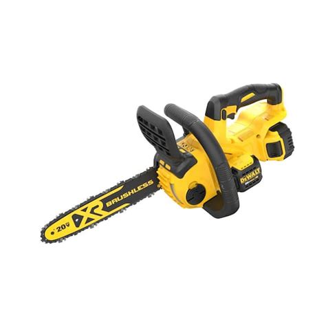 DEWALT 20V MAX 12in. Brushless Cordless Battery Powered Chainsaw Kit with (1) 5Ah Battery ...