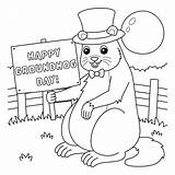 Happy Groundhog Day Image Coloring Page  Free Printable Pages sketch template