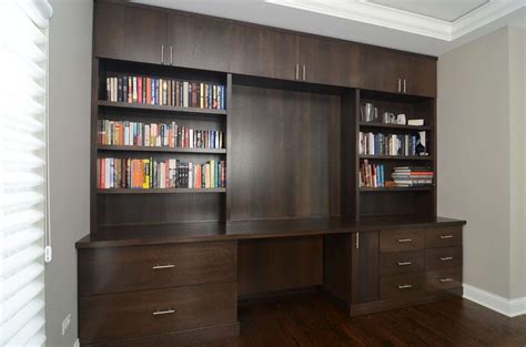 7+ Unique Dark Wood Wall Shelving Unit Collection | Office wall cabinets, Desk wall unit, Wall ...