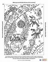 Universe Coloring Page sketch template