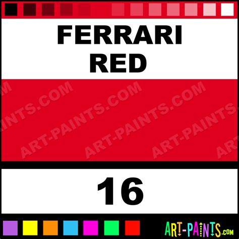 Ferrari Red Acrylic Enamel Paints - 16 - Ferrari Red Paint, Ferrari Red Color, Polyvine Acrylic ...