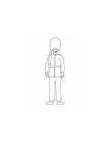 Guard coloring page sketch template
