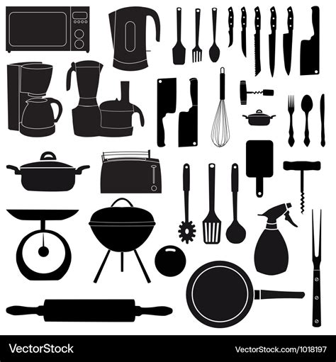 Kitchen tools for cooking Royalty Free Vector Image