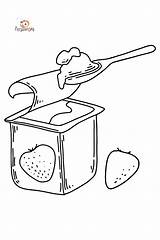 Yogurt Coloring Pages sketch template