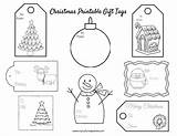 Christmas Gift Tag Coloring Pages Sketch Page sketch template