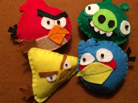 Angry Birds ornaments Bird Ornaments, Christmas Ornaments, Handmade Felt Ornament, Angry Birds ...