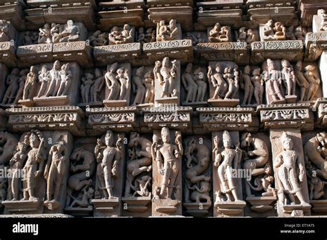 Sculptures of Eastern Temples of Khajuraho Madhya Pradesh India Stock ...