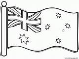 Australian Flag For Kids Coloring Page Printable sketch template