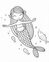 Mermaid coloring Pages  ColoringLib sketch template