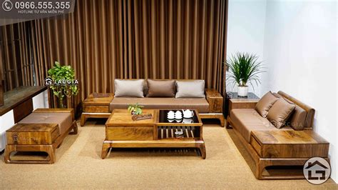 99+ Mẫu Sofa Gỗ cho phòng khách nhỏ hiện đại sang trọng