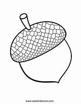 Acorn Coloring Sheet sketch template