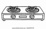 Gas Stove Drawing Images Sketch Coloring Page sketch template