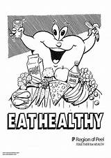 Healthy Eating Coloring Sheet sketch template