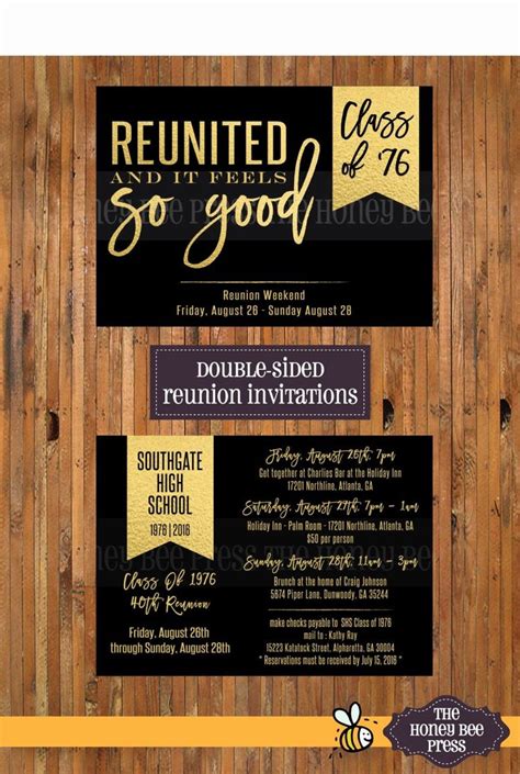 Class Reunion Invitation Template Inspirational Reunited and It Feels so Good High School ...