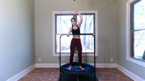 Beginner Rebounding Workout w/ Stability Bar | Rebounder workouts, Mini ...