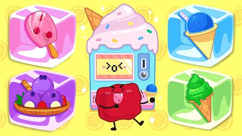 Marshmallows’ Colorful Ice Cream Vending Machine | Rainbow Colors Ice Cream | Kids Songs ...