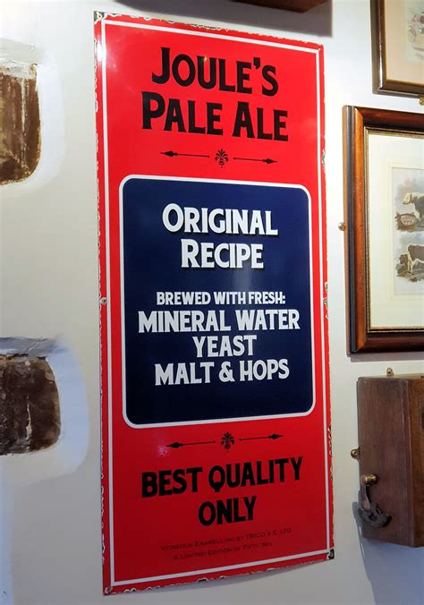 Joule's Pale Ale | Enamel Joule's Brewery adversising sign, … | Flickr
