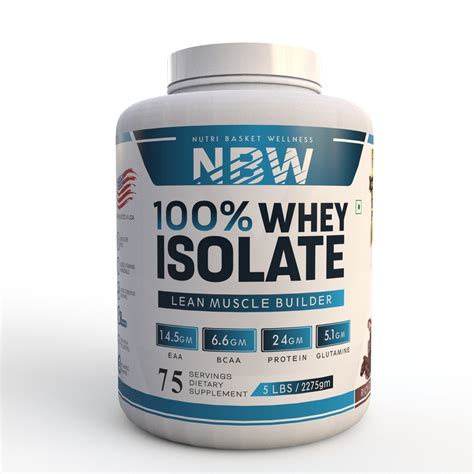 NBW 100% Whey Isolate | 75 Servings | 24g Protein Per Serving | 5LBS ...