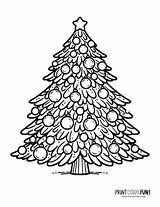 20 Free Printable Christmas Tree Coloring Pages sketch template
