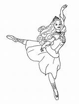 Ballet Dancer Coloring Page Pages sketch template