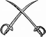 Swords Crossed  ClipArt ETC sketch template