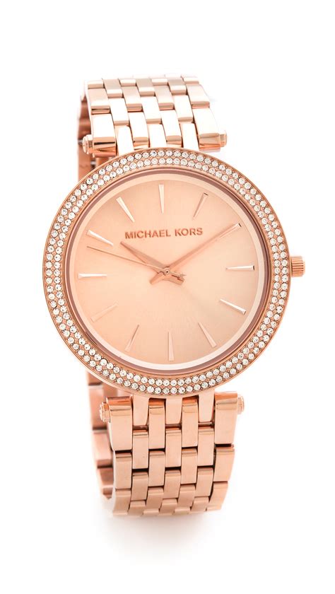 Michael kors Darci Watch in Pink (Rose Gold) | Lyst