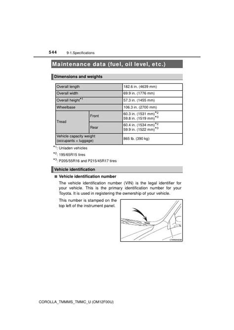 2014 Toyota Corolla Fuel information PDF Manual (26 Pages)